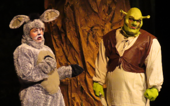 Shrek and Donkey in Shrek the Musical