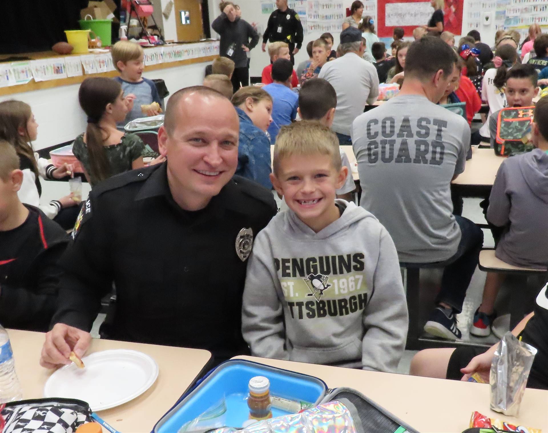 Police officer and son