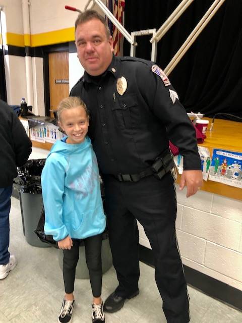 Police officer and daughter