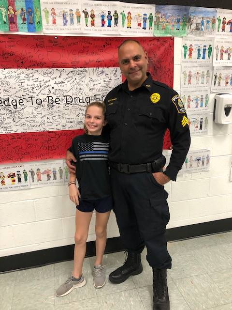 Police officer and daughter