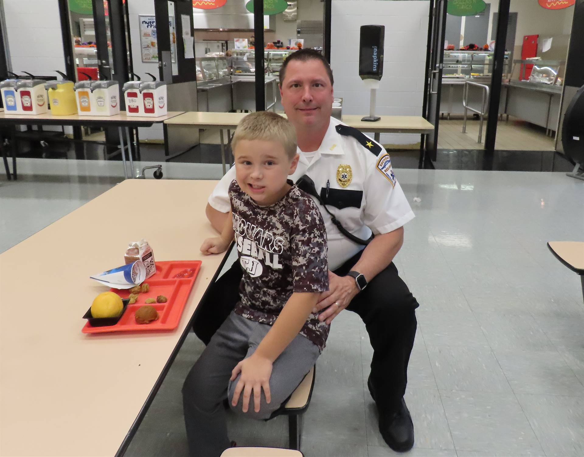 Police officer and son